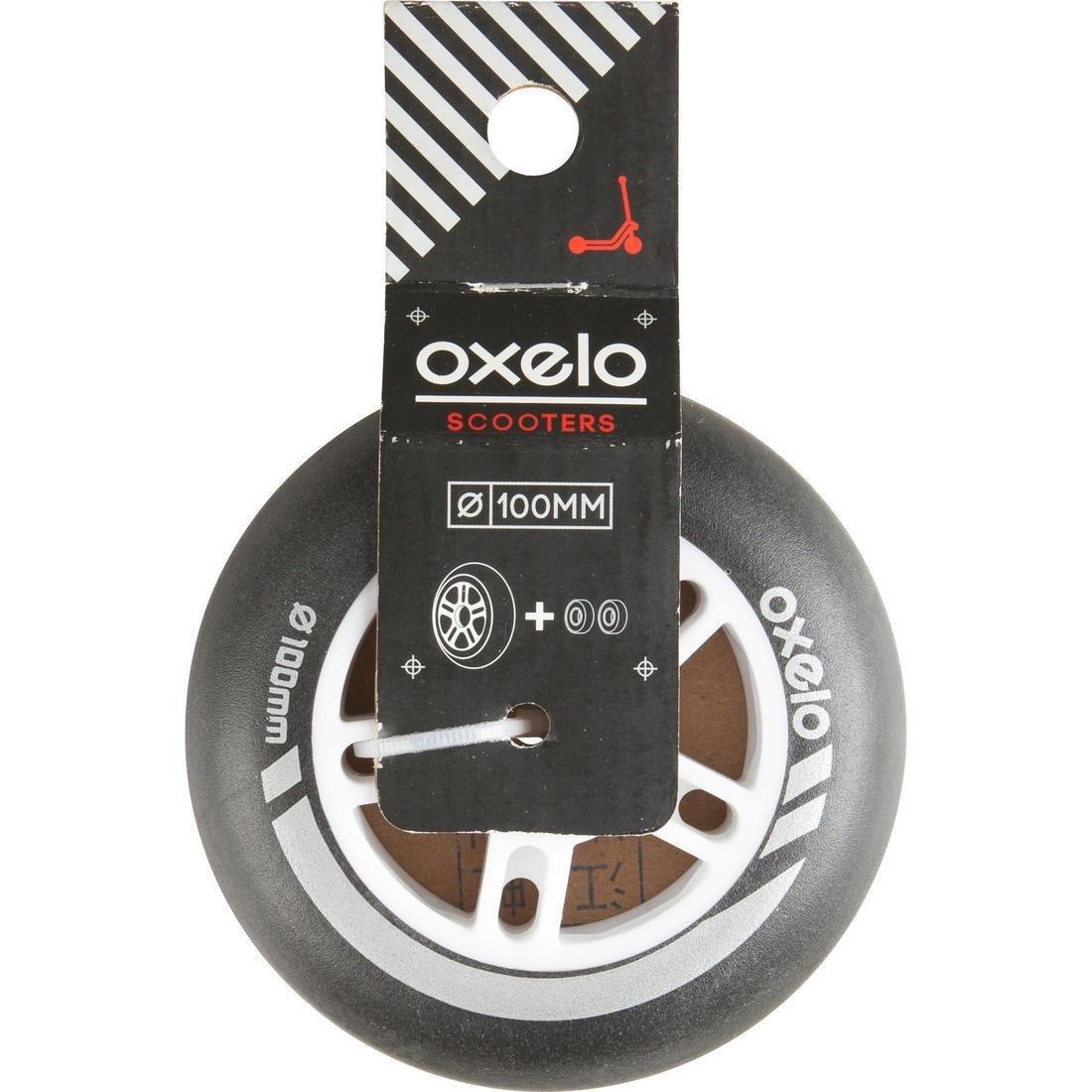 OXELO - Black  1 X  Scooter Wheel With Bearings, Black