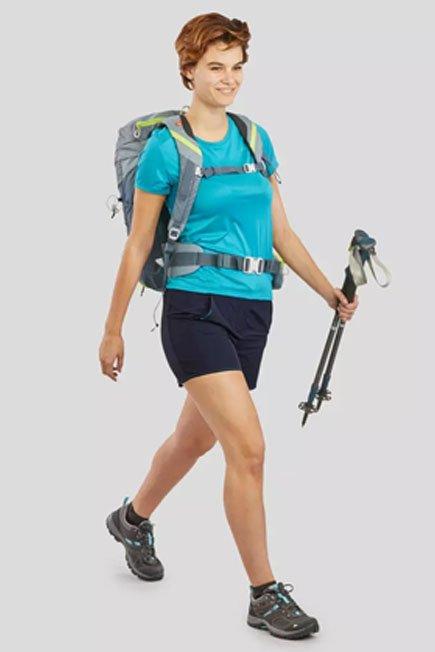 Women Mountain Walking Shorts - Mh100, Blue, , large image number 2