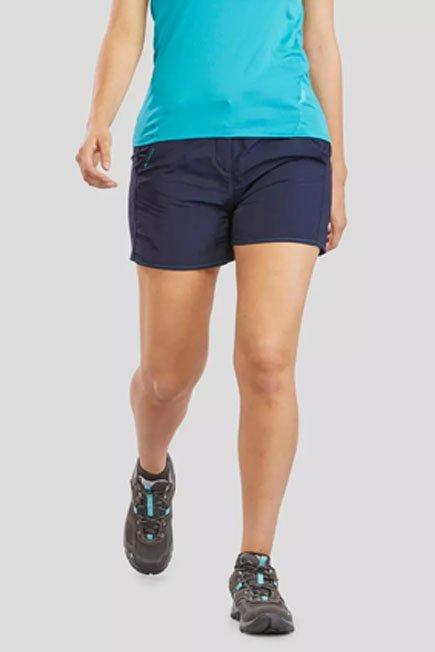 Women Mountain Walking Shorts - Mh100, Blue, , large image number 4