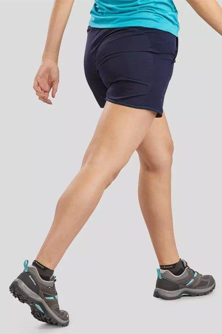 Women Mountain Walking Shorts - Mh100, Blue, , large image number 6