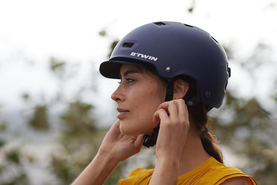 500 Urban Cycling Bowl Helmet, Blue, , large image number 9