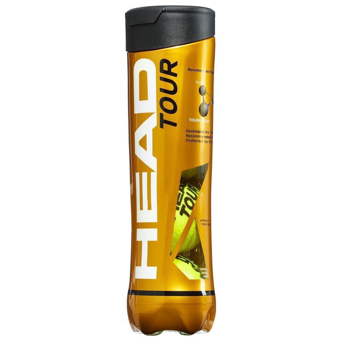 Fast Tennis Balls Tour 4-Pack, Yellow, No Color, large image number 1