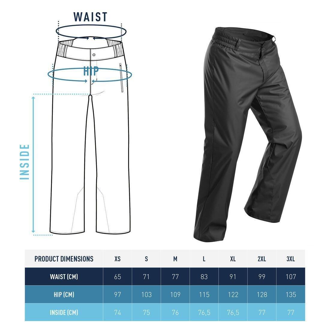 Men Warm Ski Trousers, Black, , large image number 9
