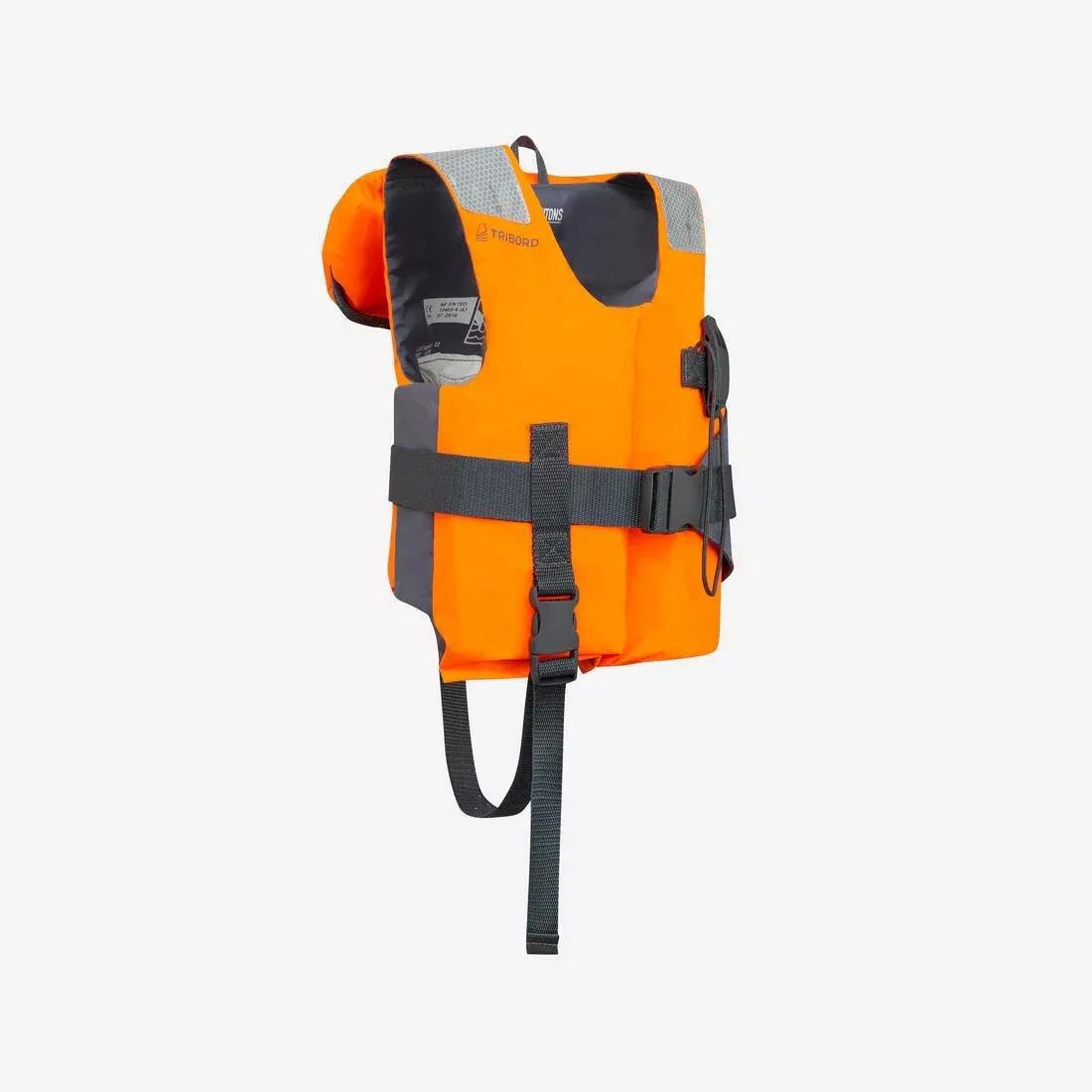 Kids Unisex Life Jacket - Lj100N Easy Jr 15-40 Kg, Orange, No Color, medium