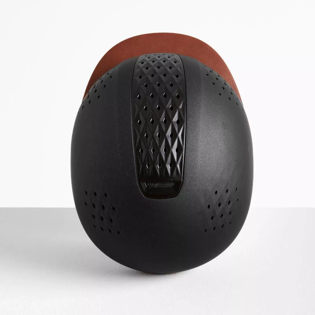 Adults And Kids Horse Riding Helmet 900 + Bag - Glossy, Brown, No Color, large image number 5