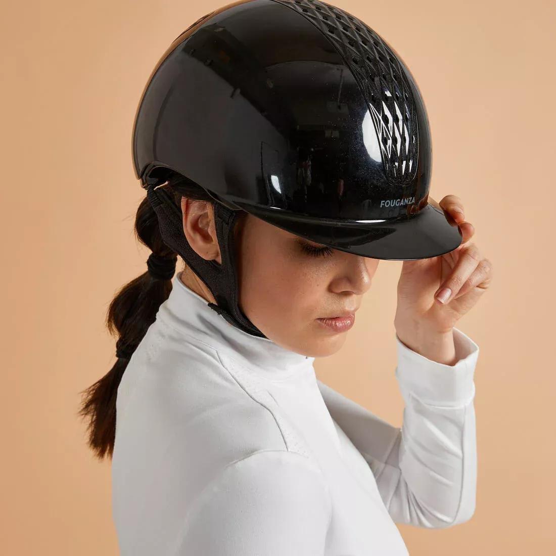 FOUGANZA - Adult And Kids Horse Riding Helmet - 520, Black