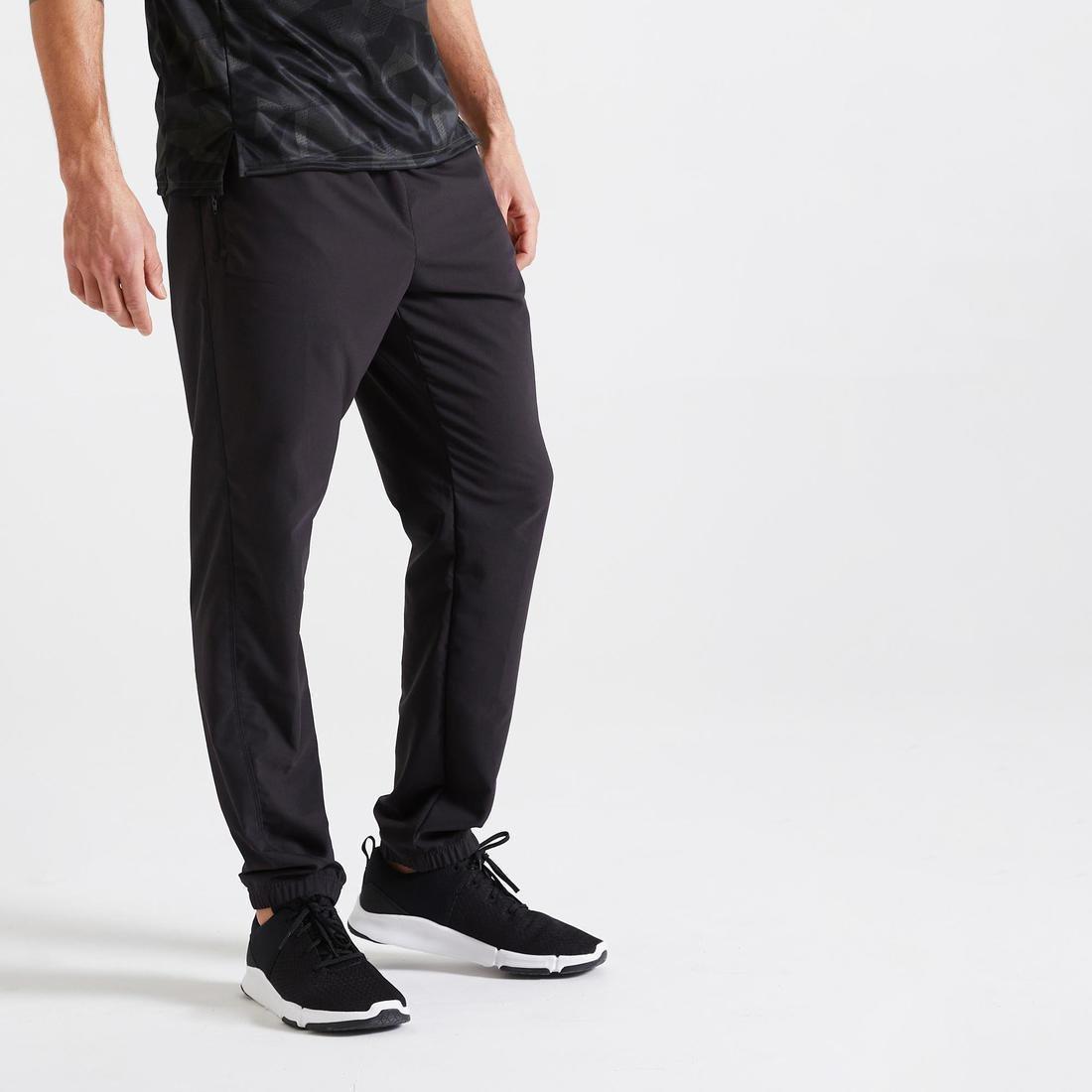 DOMYOS - Eco-Friendly Fitness Bottoms, Black