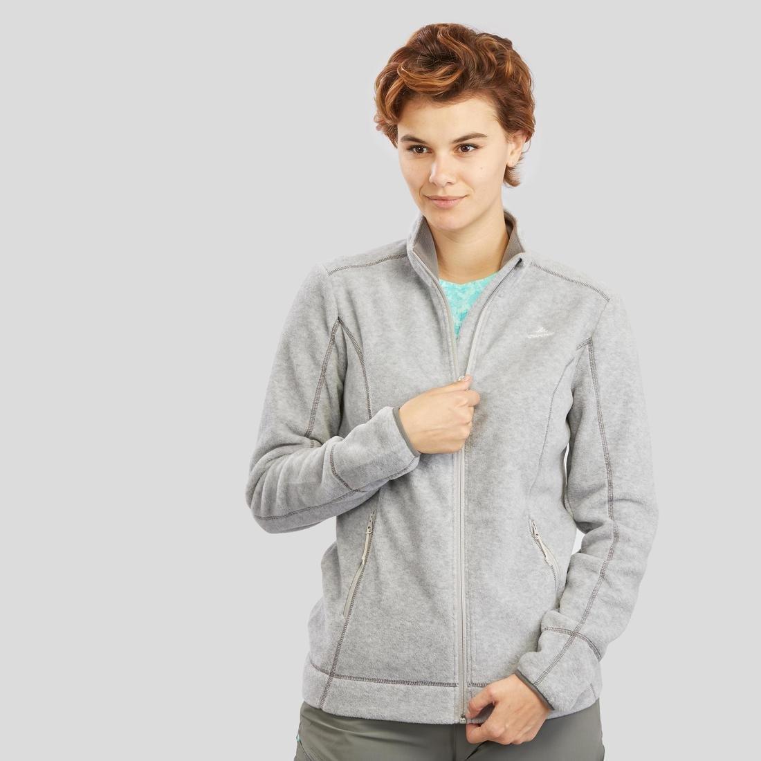 Hiking Fleece Jacket - Mh120, Light Grey, No Color, large image number 3