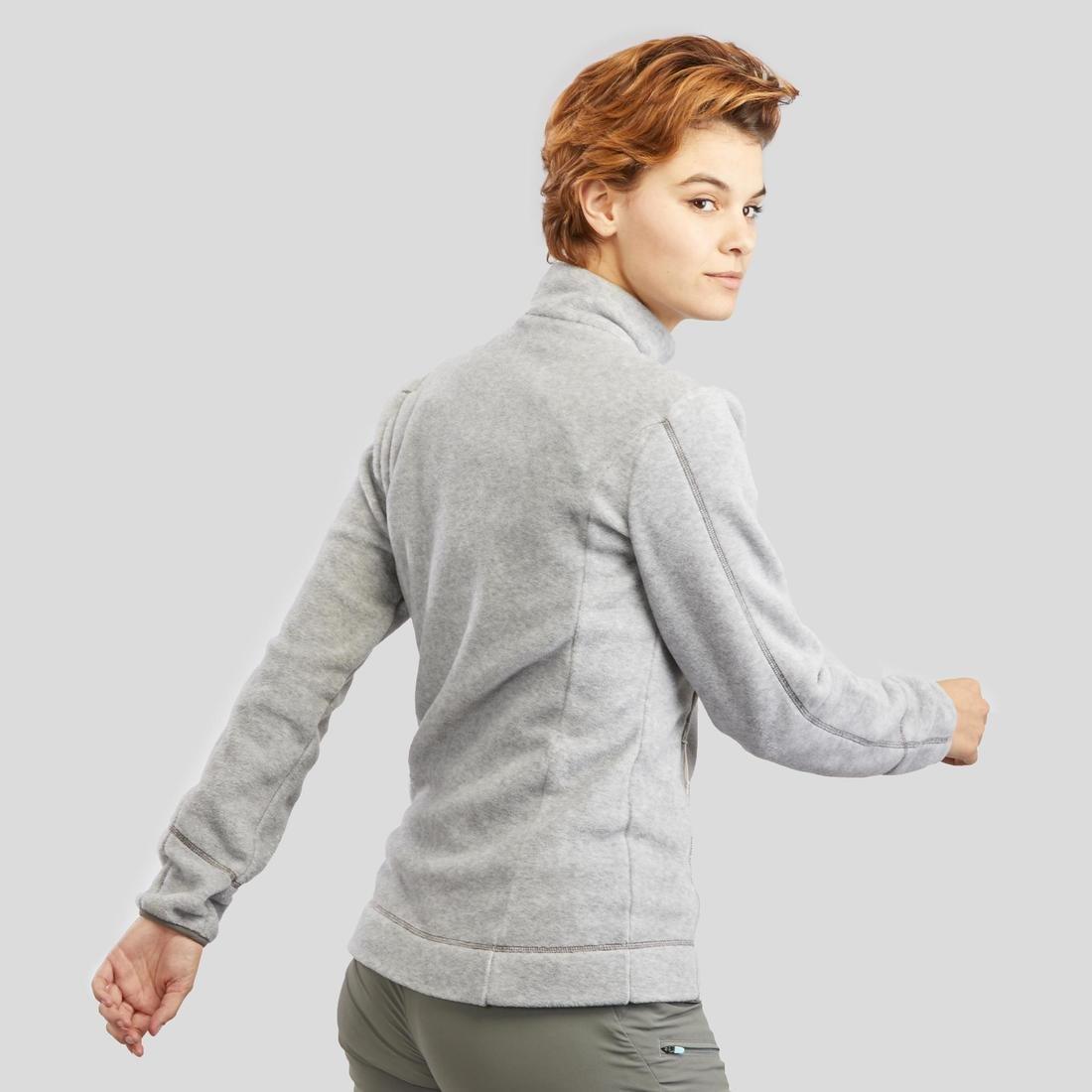 Hiking Fleece Jacket - Mh120, Light Grey, No Color, medium