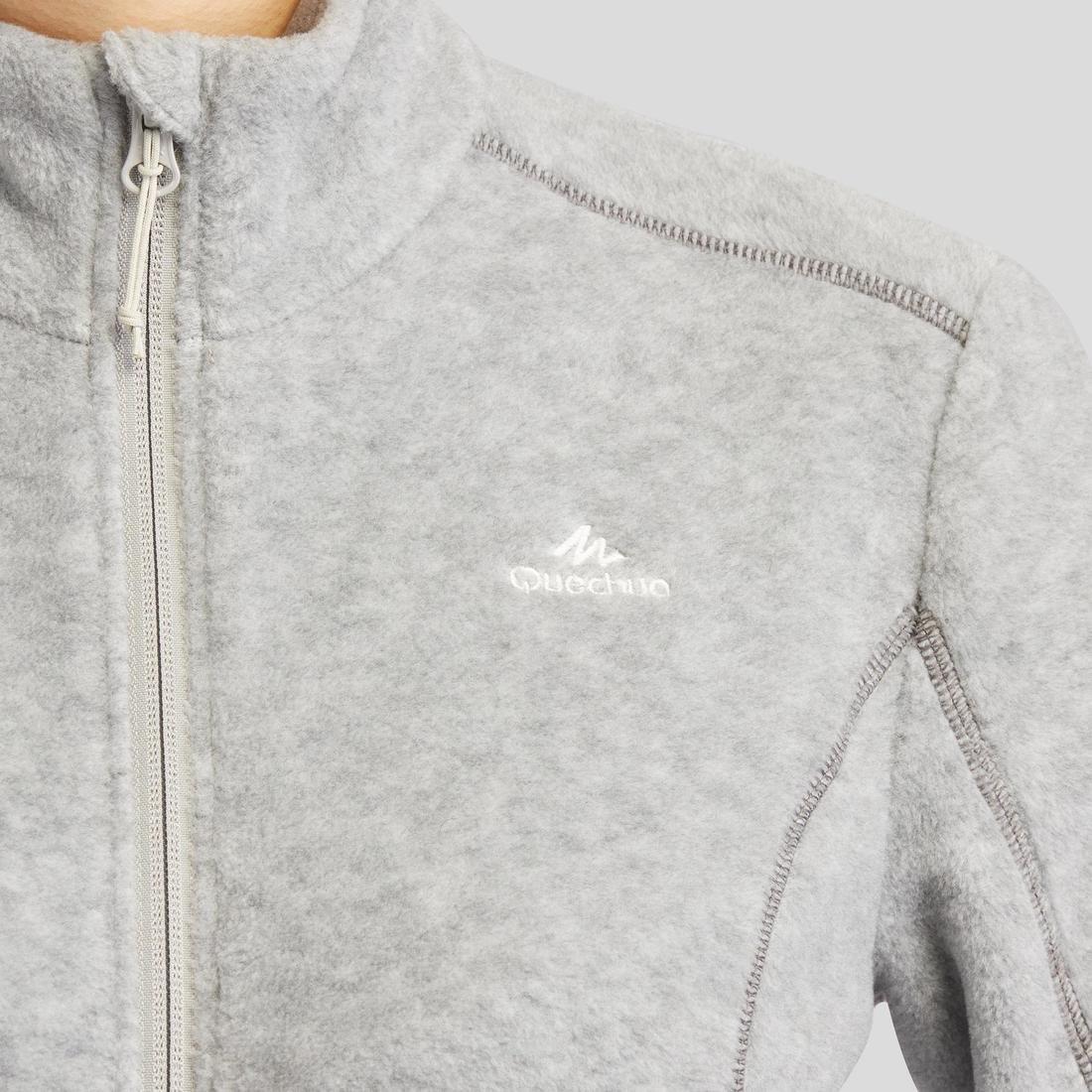 Hiking Fleece Jacket - Mh120, Light Grey, No Color, medium