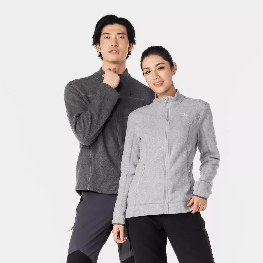 Hiking Fleece Jacket - Mh120, Light Grey, No Color, medium