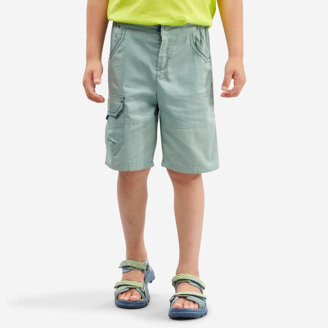 FROZEN GREEN Hiking shorts - MH500 KID - Green - children 2-6 YEARS, , large image number 0