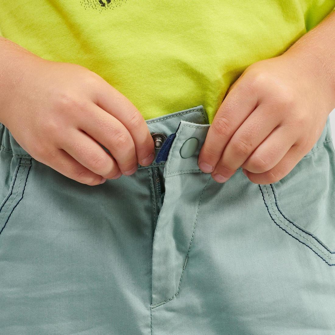 FROZEN GREEN Hiking shorts - MH500 KID - Green - children 2-6 YEARS, , large image number 4