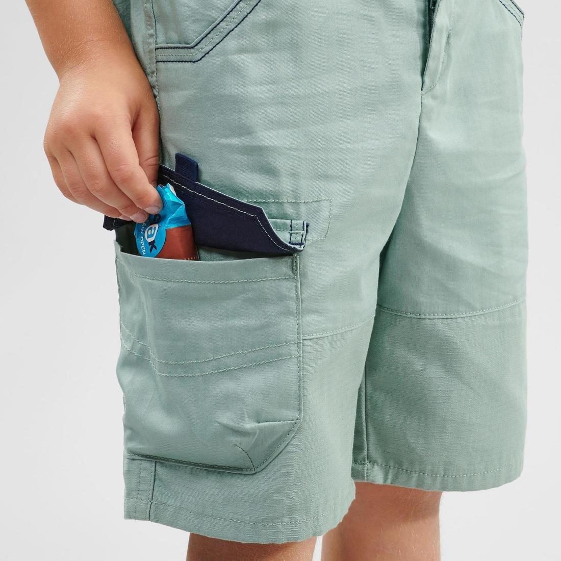 FROZEN GREEN Hiking shorts - MH500 KID - Green - children 2-6 YEARS, , large image number 6