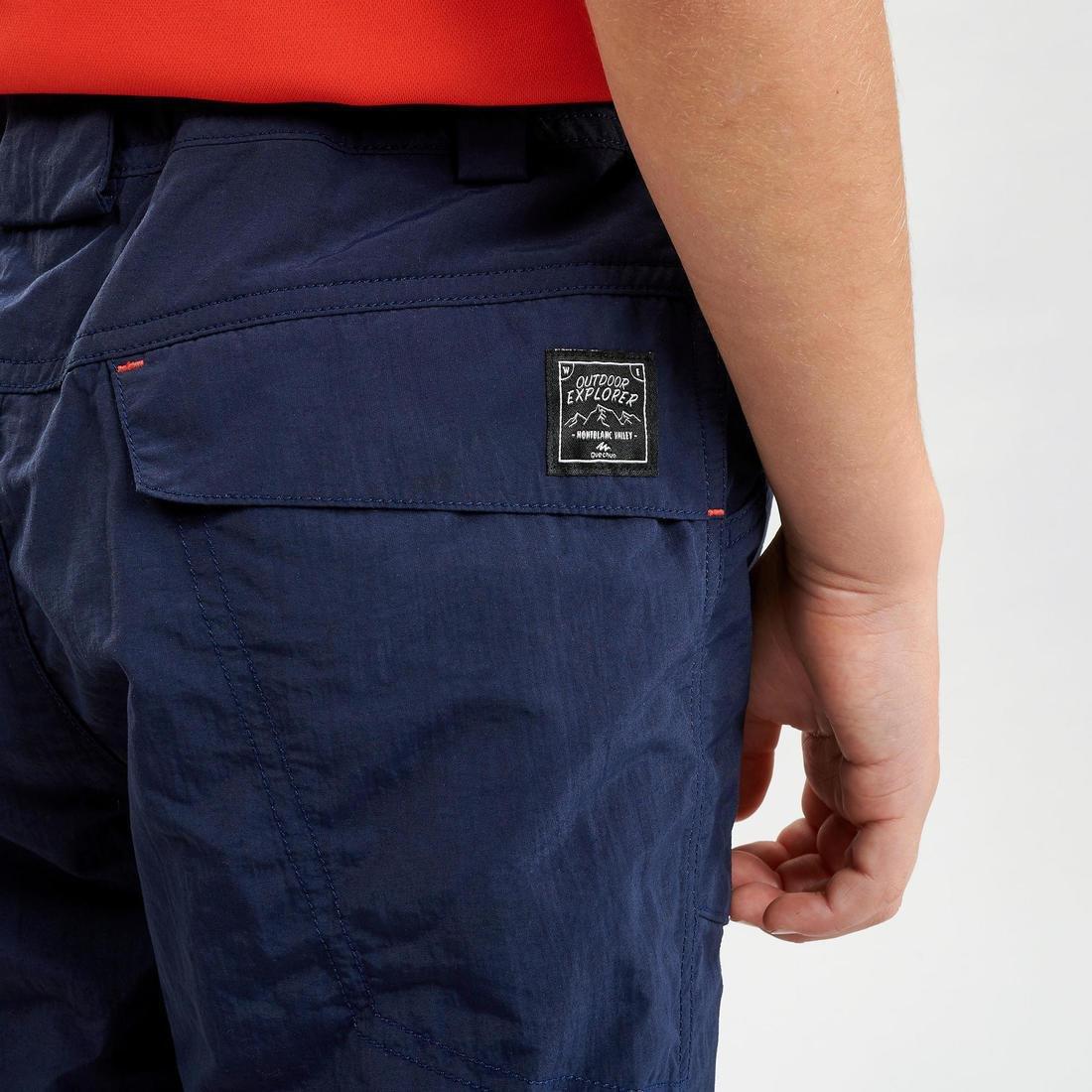 Kids Hiking Shorts - MH500  - Navy, Navy Blue, No Color, large image number 4