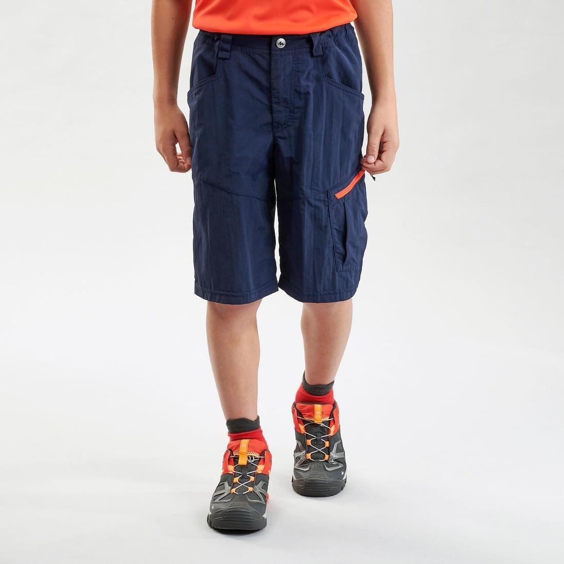Kids Hiking Shorts - MH500  - Navy, Navy Blue, No Color, large image number 14