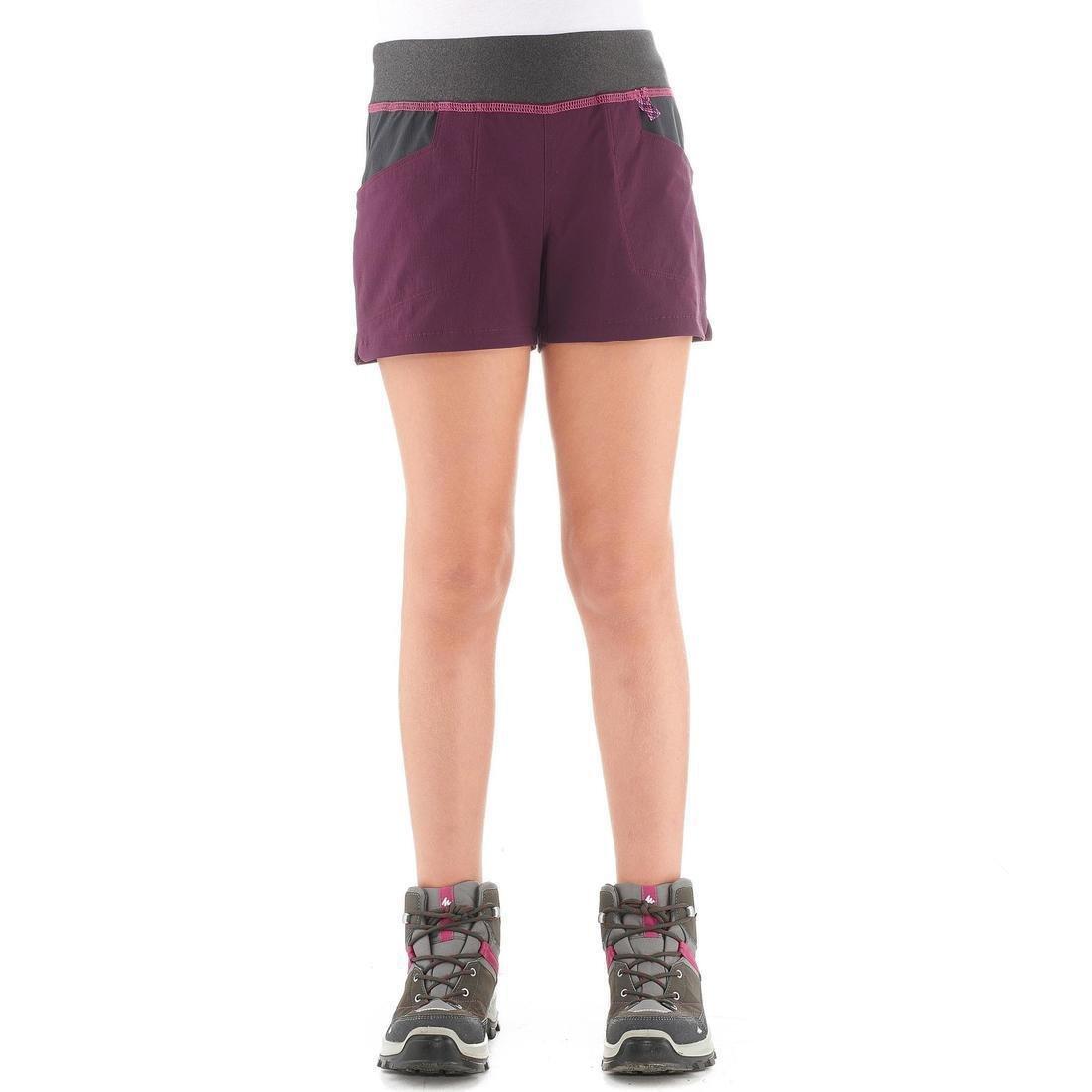 Hike 500 Childrens Hiking Shorts, Asphalt Blue, No Color, large image number 1