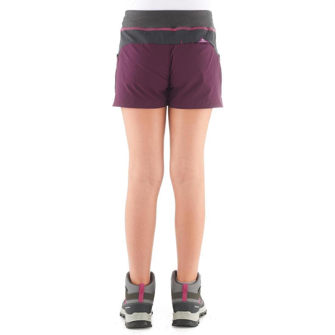 Hike 500 Childrens Hiking Shorts, Asphalt Blue, No Color, large image number 3