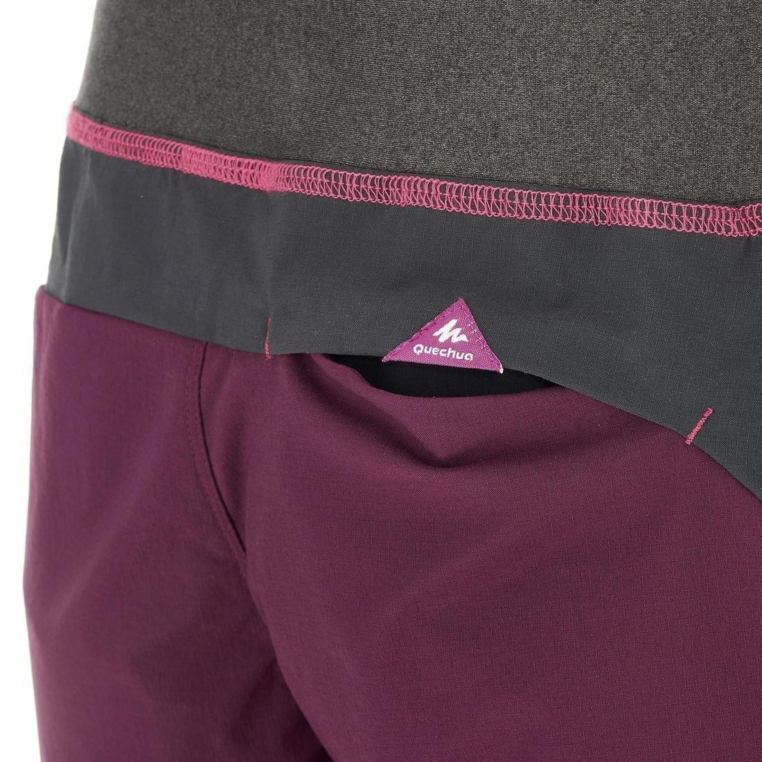 Hike 500 Childrens Hiking Shorts, Asphalt Blue, No Color, large image number 5