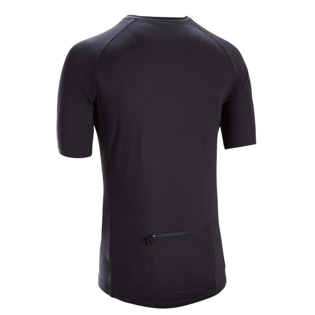 Mens Road Cycling Short-Sleeved Jersey, Black, , large image number 4