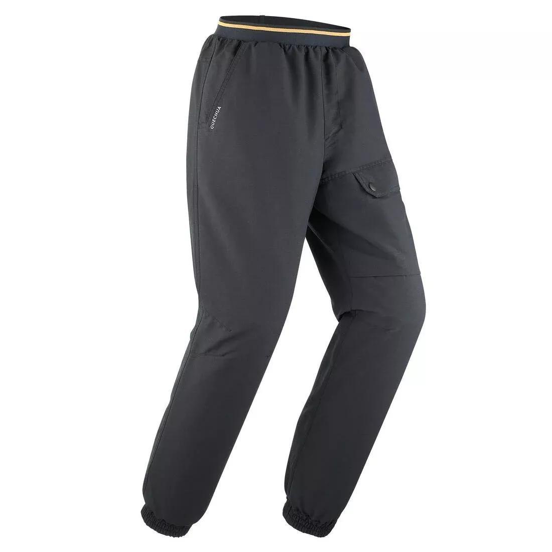 Kids Warm Water-Repellent Hiking Trousers - Sh100 - Age 7-15, Grey, , large image number 1