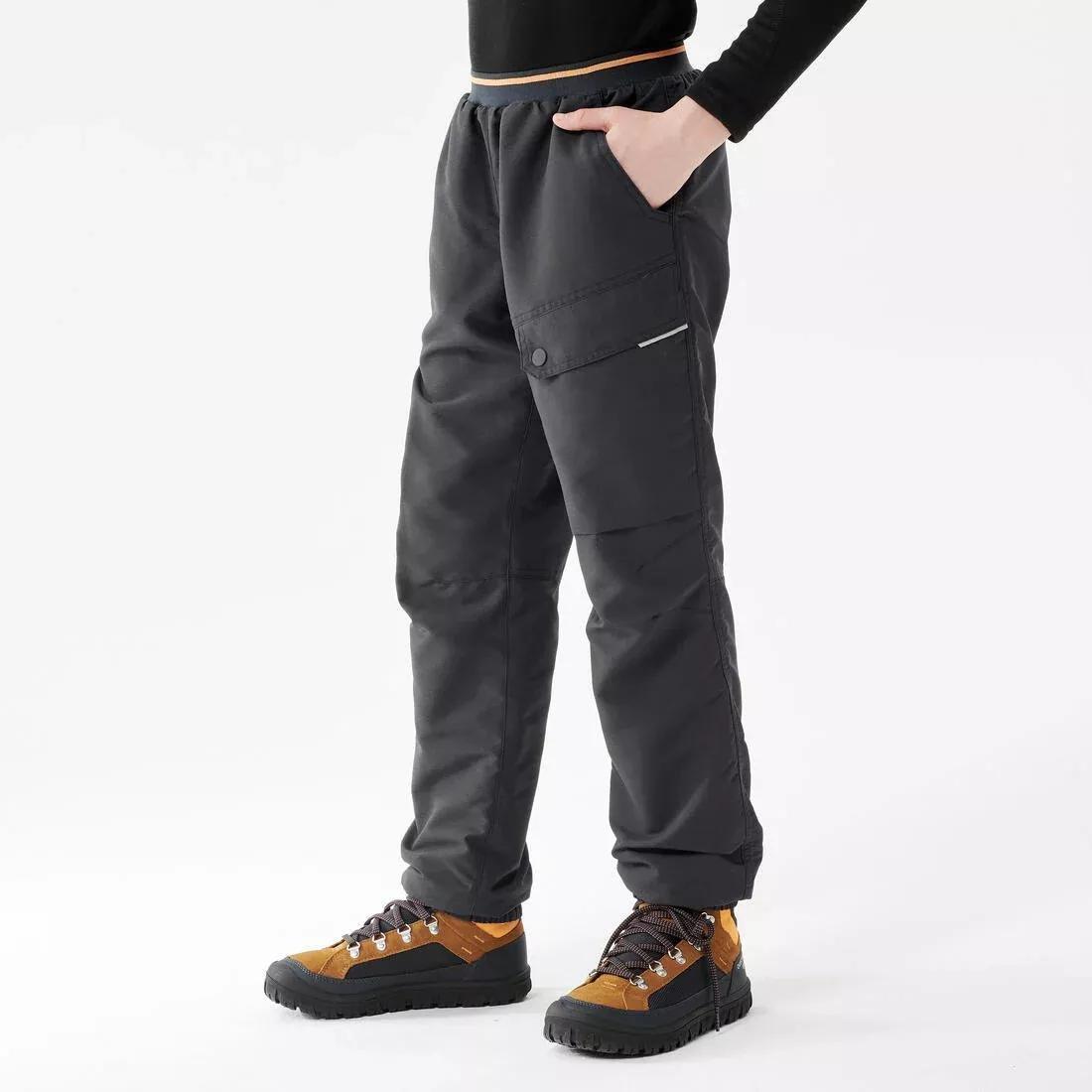 Kids Warm Water-Repellent Hiking Trousers - Sh100 - Age 7-15, Grey, , large image number 9