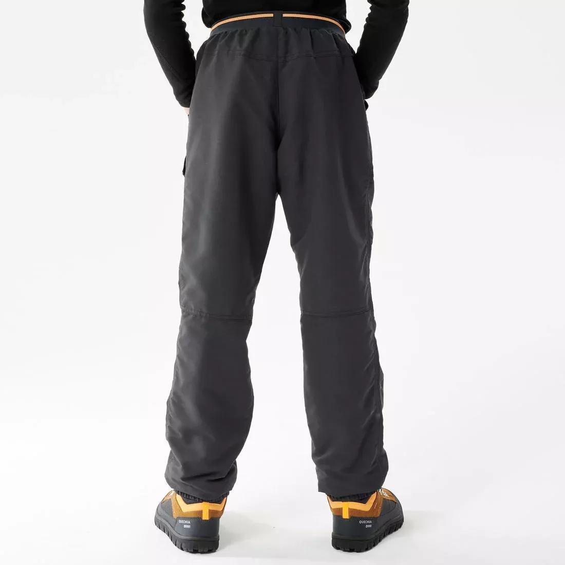 Kids Warm Water-Repellent Hiking Trousers - Sh100 - Age 7-15, Grey, , large image number 11