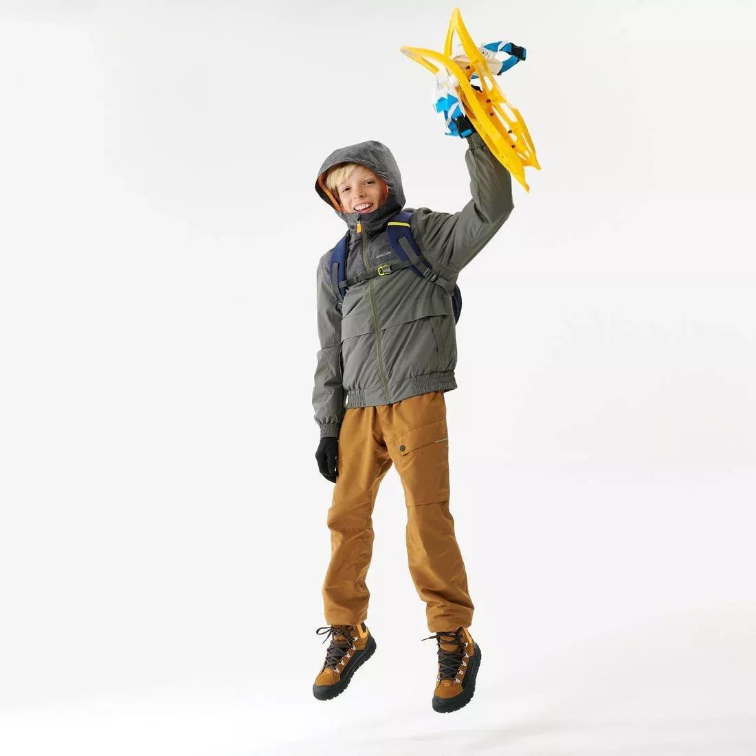 Kids Warm Water-Repellent Hiking Trousers - Sh100 - Age 7-15, Grey, No Color, large image number 14