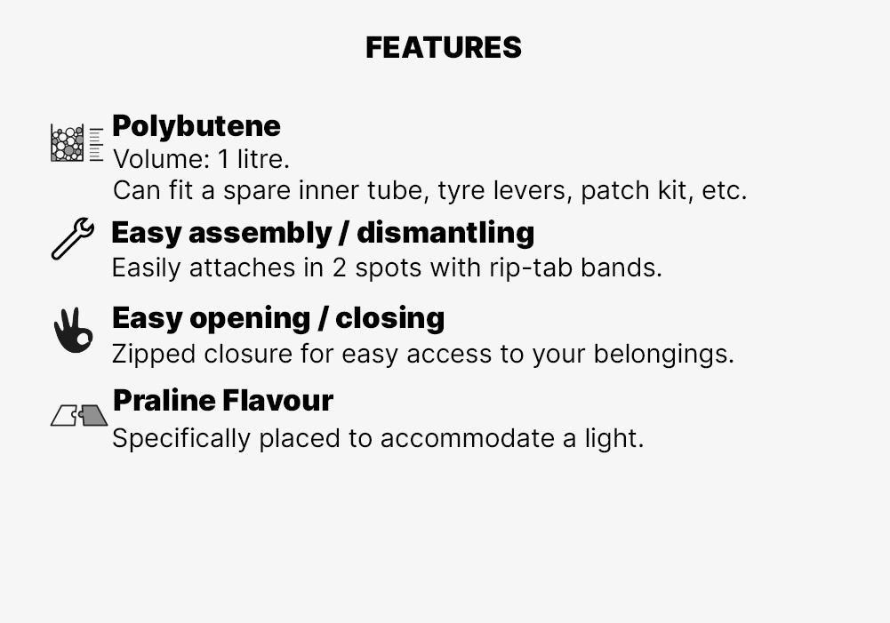 BLACK 1L Saddle Bag Easy L - Black, 5401_000, medium