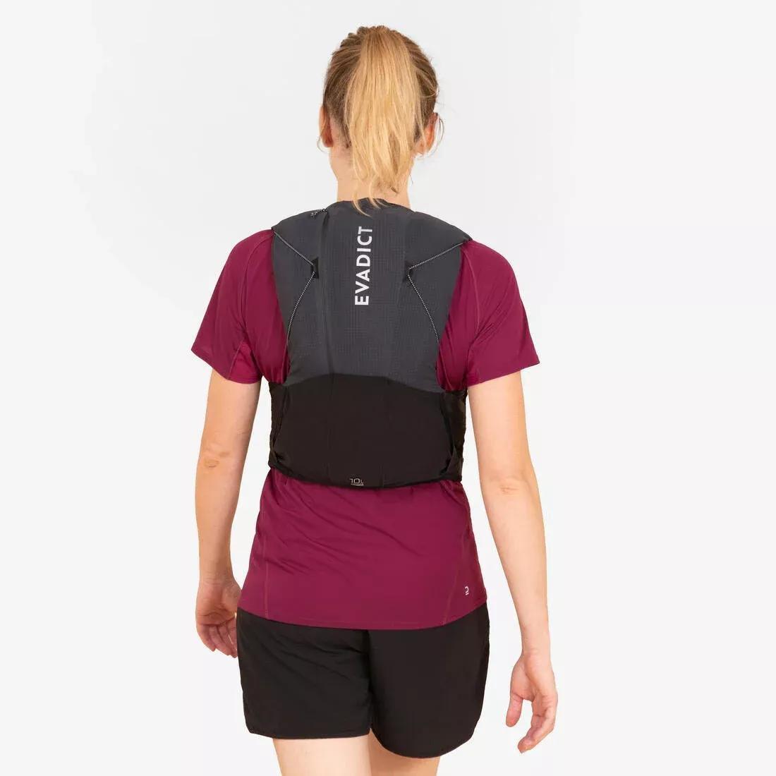 BLACK 10 L BLACK UNISEX TRAIL RUNNING BAG - SOLD WITH 1 L WATER BLADDER, , large image number 6