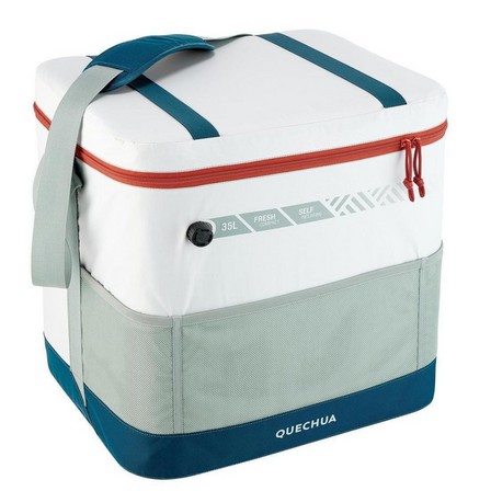 QUECHUA - Inflatable camping or Hiking cooler, Compact Fresh, Verdigris