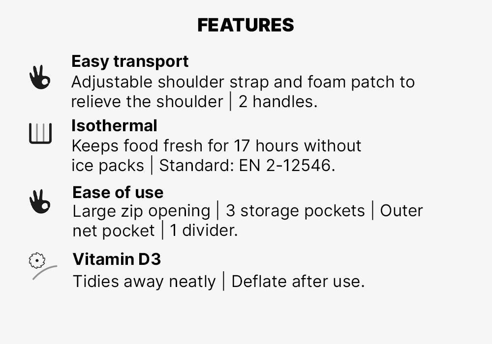 Inflatable camping or Hiking cooler, Compact Fresh, Verdigris, No Color, medium