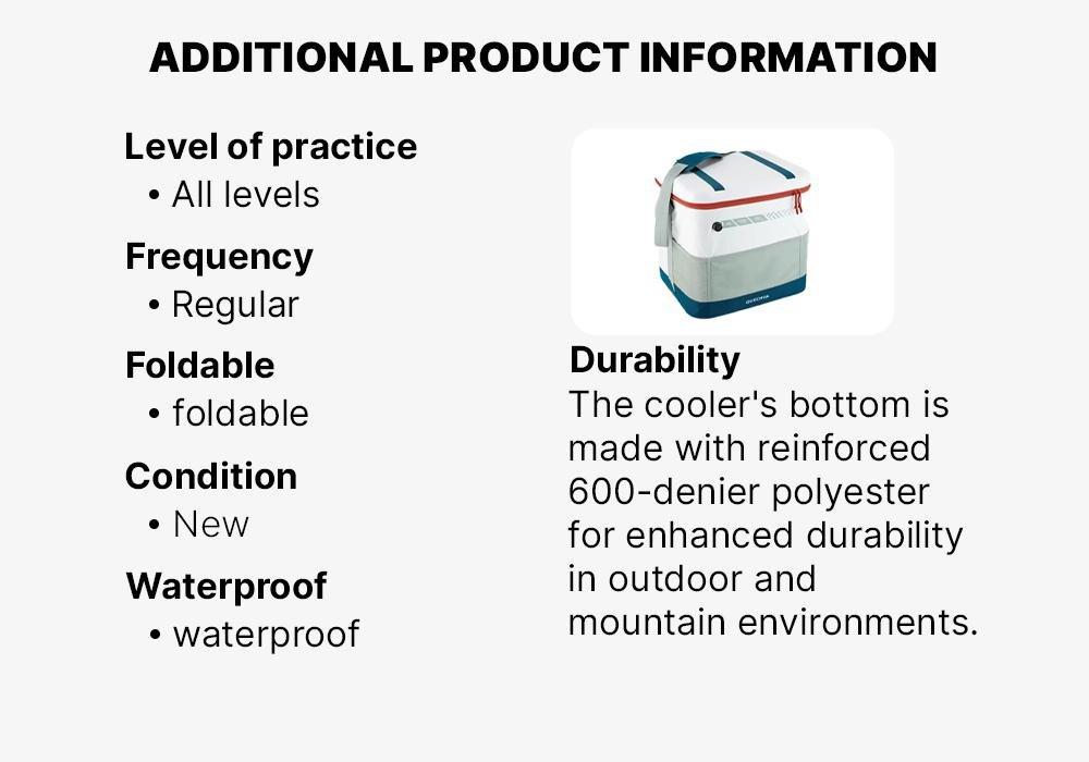 Inflatable camping or Hiking cooler, Compact Fresh, Verdigris, No Color, large image number 16