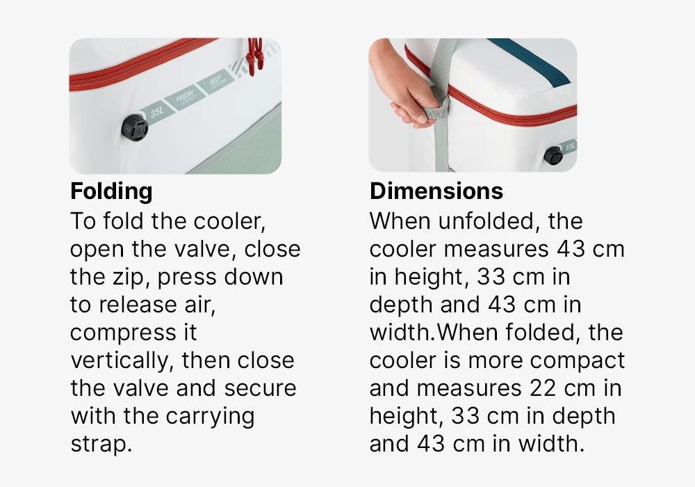 Inflatable camping or Hiking cooler, Compact Fresh, Verdigris, No Color, medium