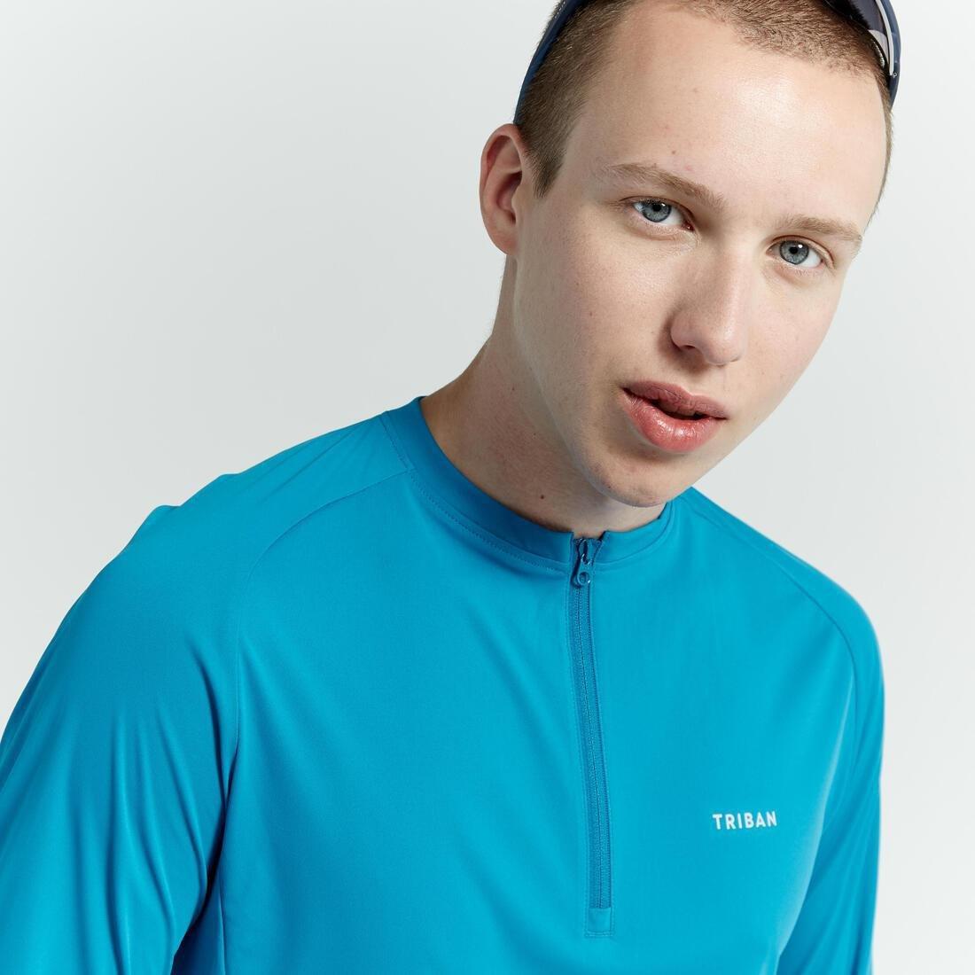 ATLANTIS BLUE Men's Anti-UV Long-Sleeved Road Cycling Summer Jersey Essential, No Color, medium