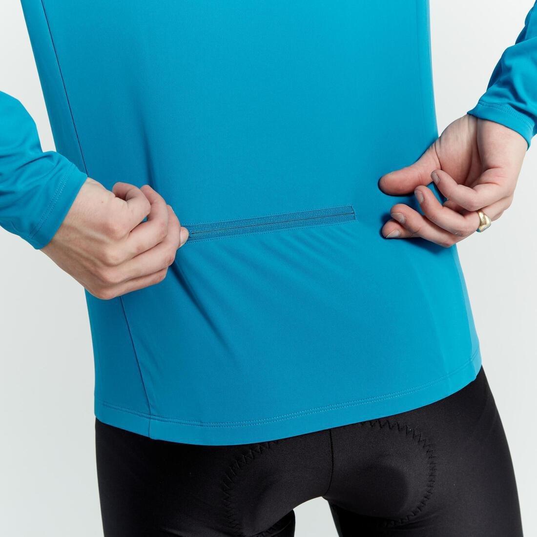 ATLANTIS BLUE Men's Anti-UV Long-Sleeved Road Cycling Summer Jersey Essential, No Color, medium