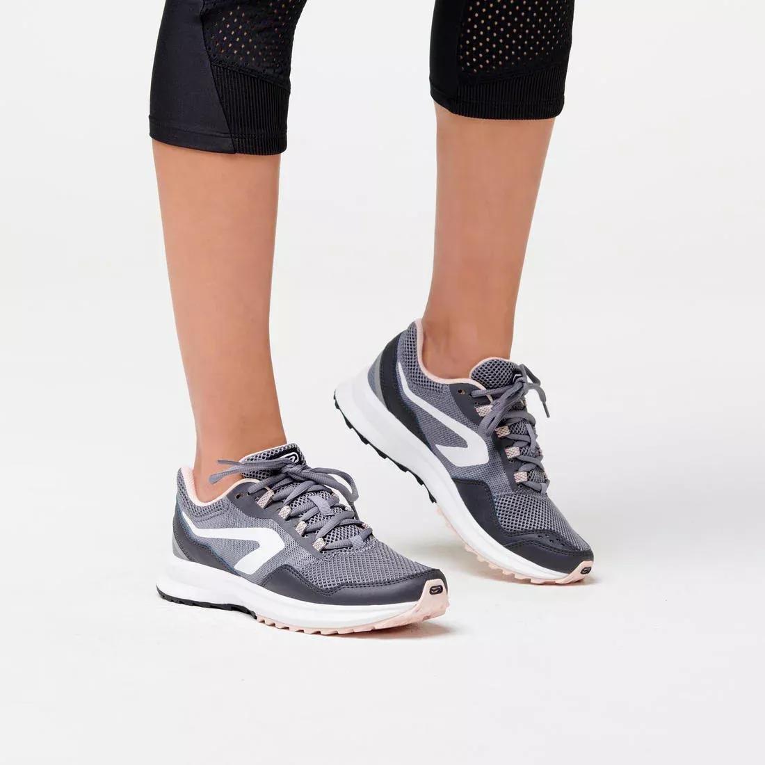 CONCRETE GREY KALENJI RUN ACTIVE GRIP WOMEN'S RUNNING SHOES, No Color, large image number 6