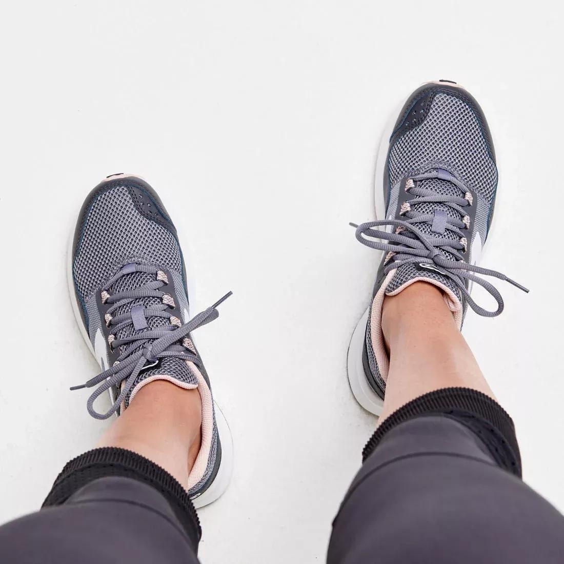 CONCRETE GREY KALENJI RUN ACTIVE GRIP WOMEN'S RUNNING SHOES, , large image number 7