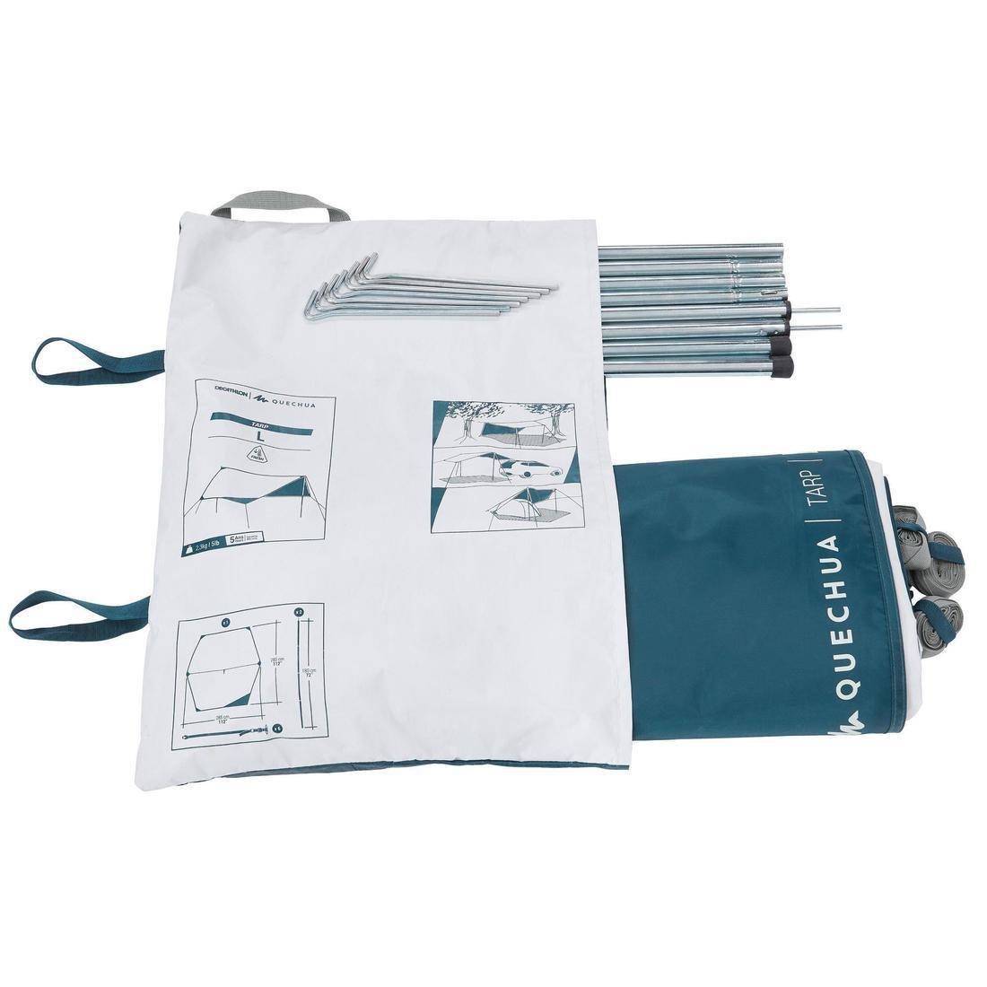 Multifunction Tarp Camping Shelter, White, No Color, medium