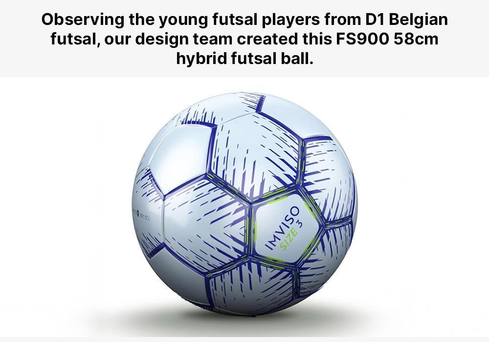 ULTRA WHITE Futsal Ball FS 900 - 58 cm, No Color, large image number 15