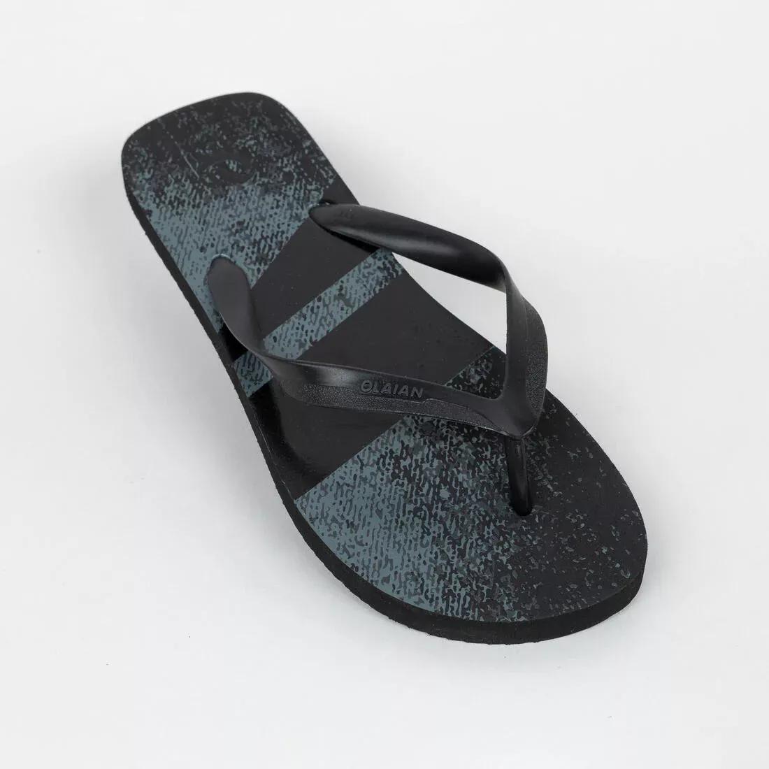 To100 Print Wave Men's Flip-Flops, Black, , large image number 0