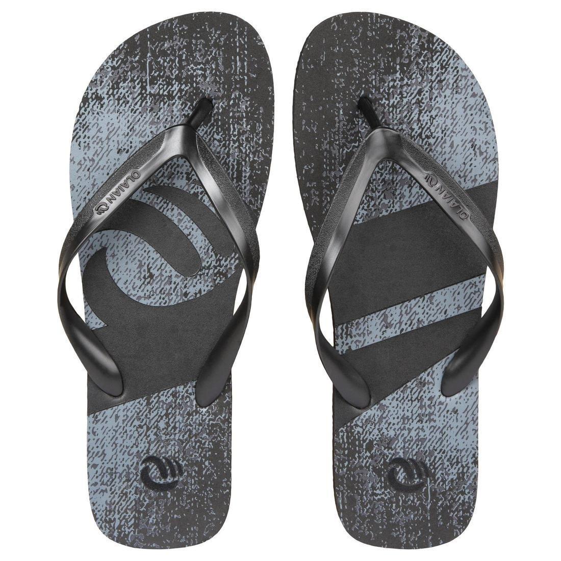 To100 Print Wave Men's Flip-Flops, Black, , large image number 1