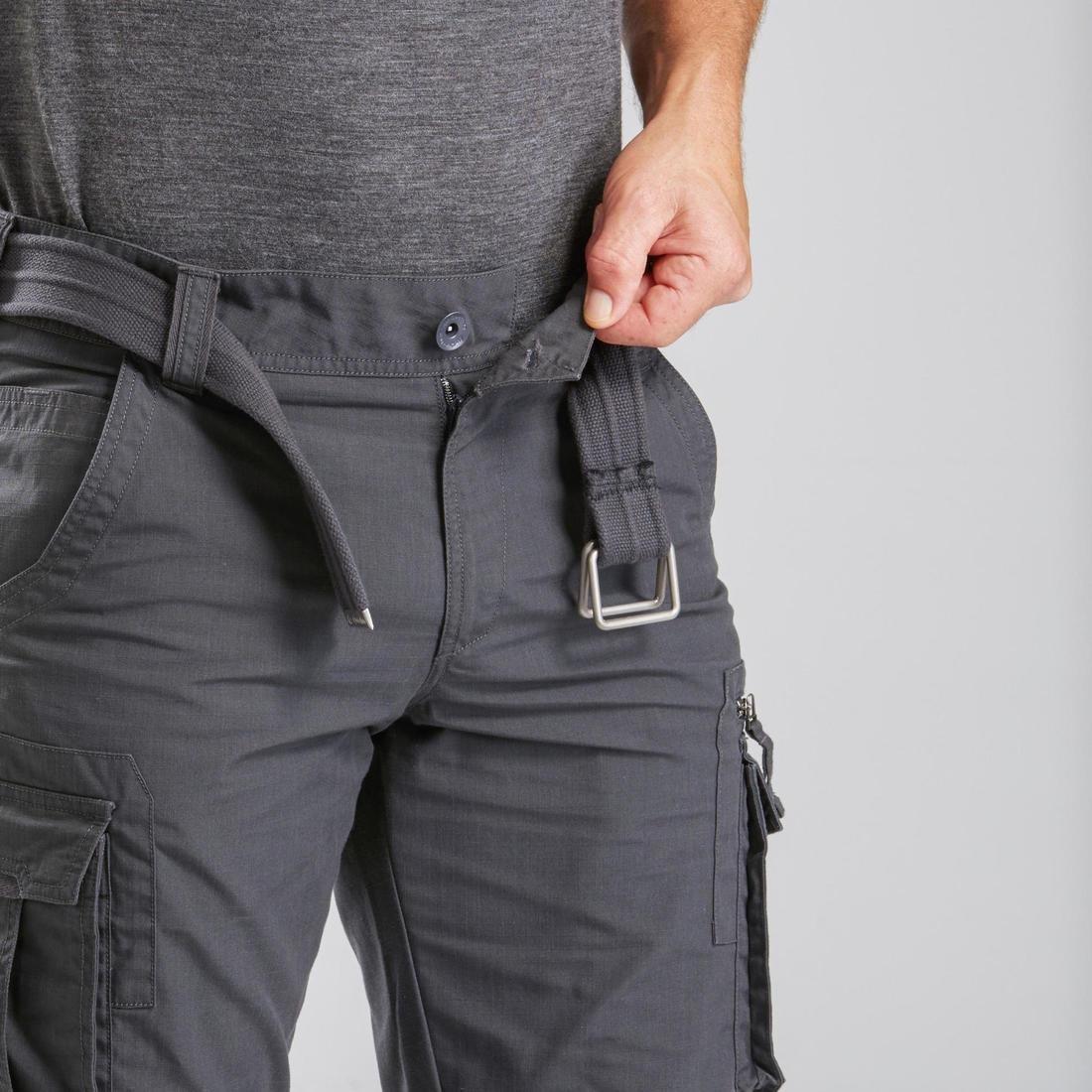 Travel Trekking Cargo Trousers Travel100 , Carbon Grey, , large image number 2