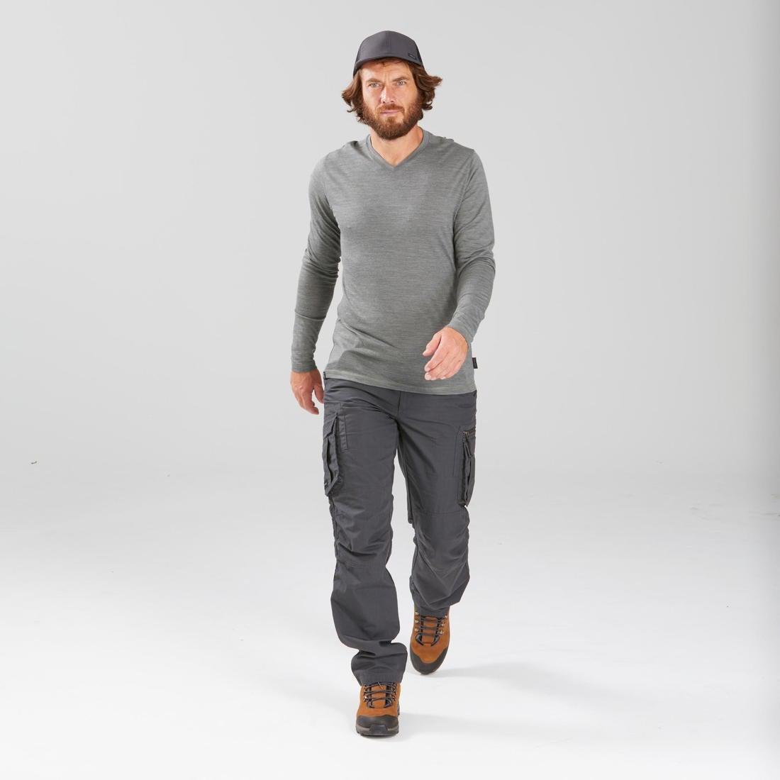 Travel Trekking Cargo Trousers Travel100 , Carbon Grey, , large image number 4