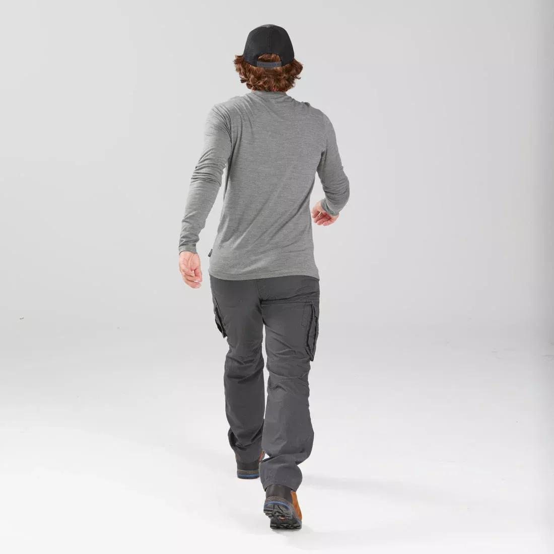 Travel Trekking Cargo Trousers Travel100 , Carbon Grey, , large image number 7