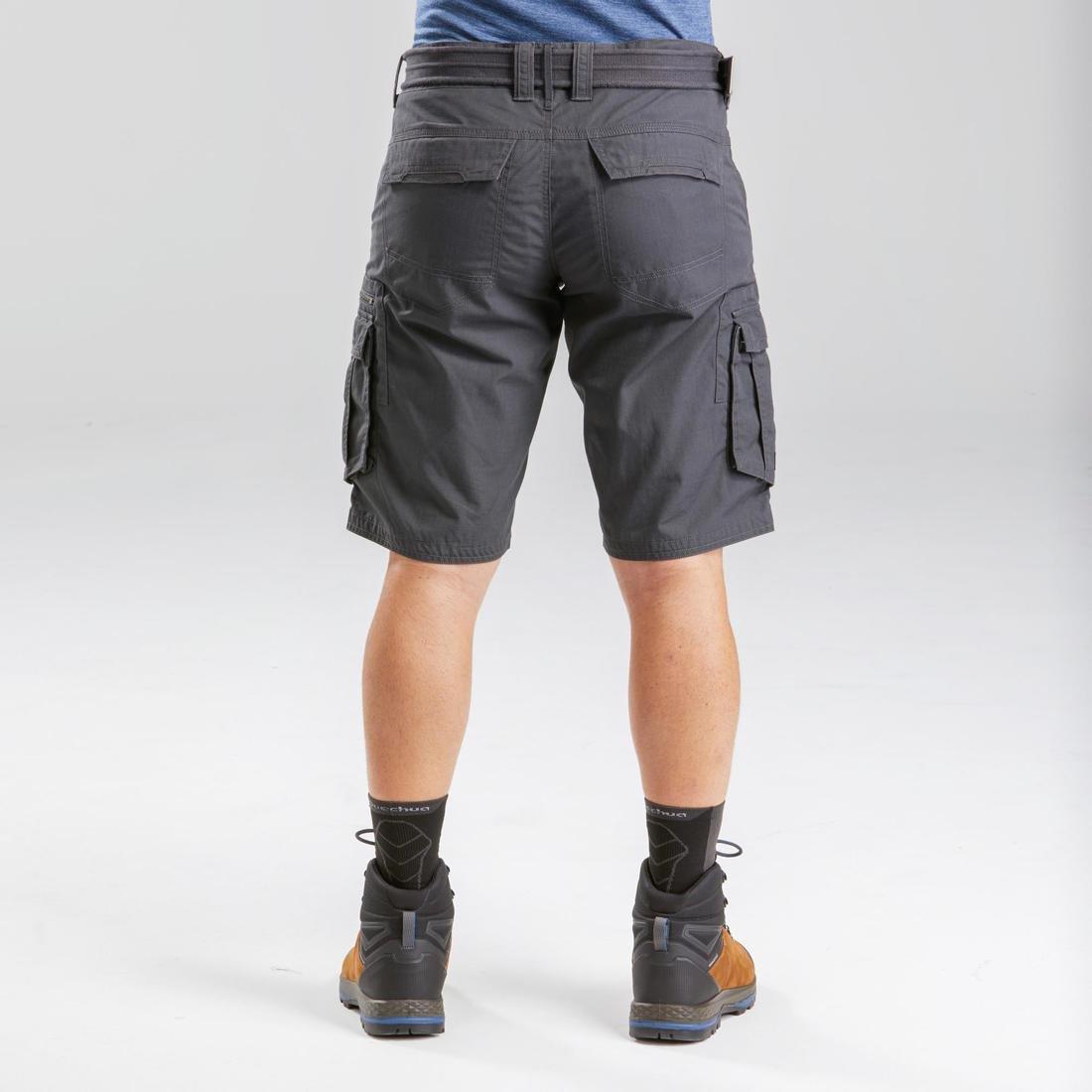 Men's Travel Trekking Cargo Shorts - TRAVEL 100, Carbon Grey, , large image number 5