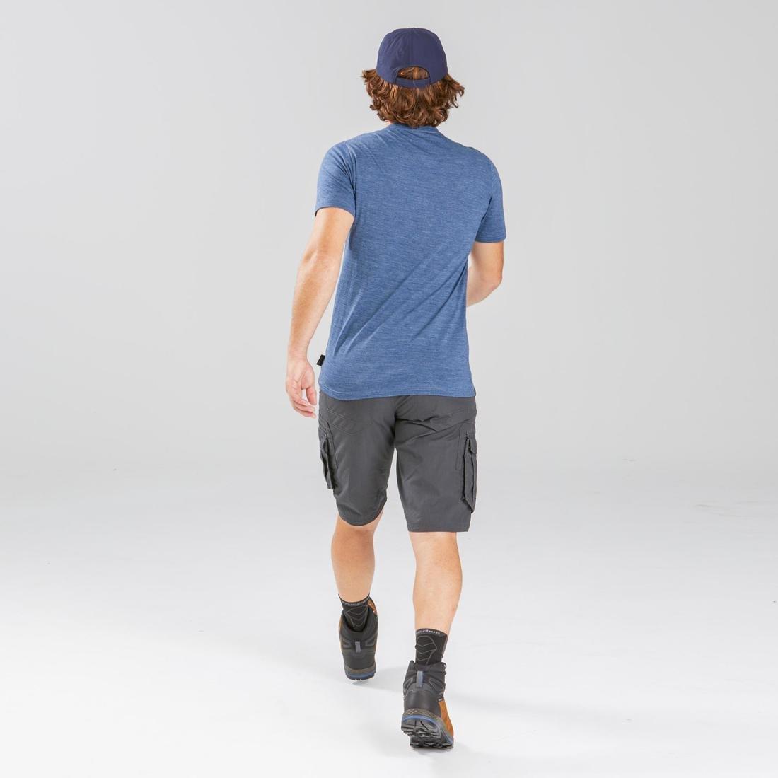 Men's Travel Trekking Cargo Shorts - TRAVEL 100, Carbon Grey, No Color, large image number 11