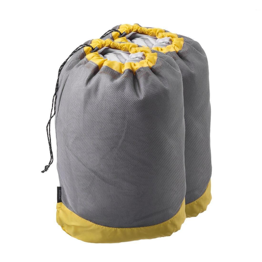 HONEY YELLOW Ventilated Hiking Storage Bags x2, No Color, large image number 0