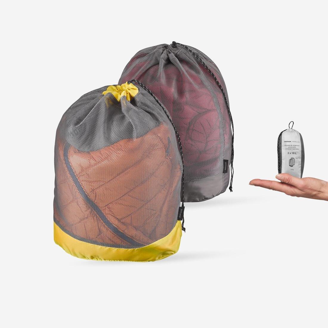 HONEY YELLOW Ventilated Hiking Storage Bags x2, No Color, large image number 1