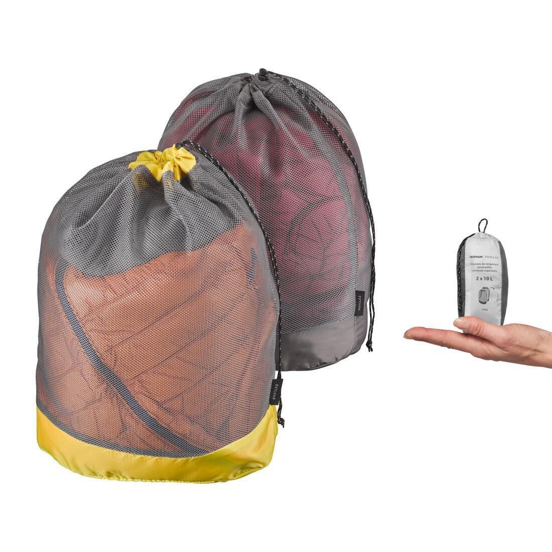 Ventilated Hiking Storage Bags X2, Yellow, No Color, large image number 5